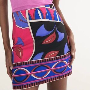 ZARA Skirt Printed Retro Style Mini Skirt Size Large